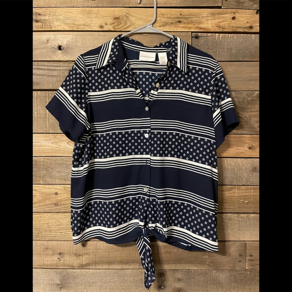 NWT alfred dunner Stars and Stripes top